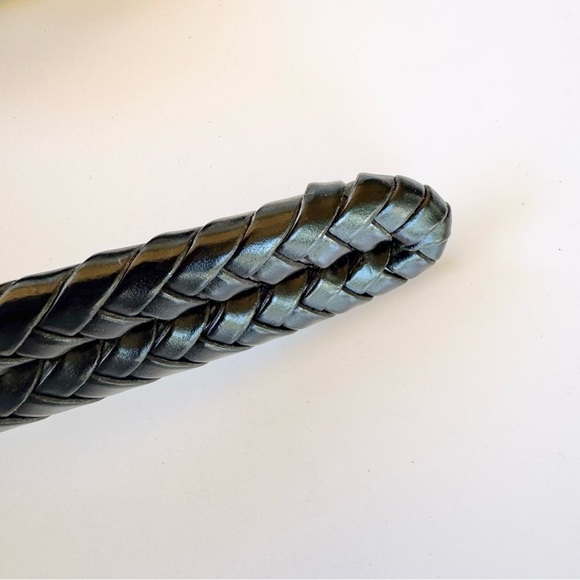 Fossil Maddox Men's Black Braided Leather Belt size 38 - Picture 9 of 9